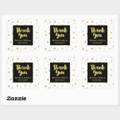 Zwart Wit Goud Confetti bruiloft gunst Labels (Vel)