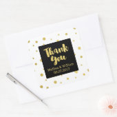 Zwart Wit Goud Confetti bruiloft gunst Labels (Envelop)