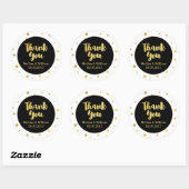 Zwart Wit Goud Confetti bruiloft gunst Labels (Vel)