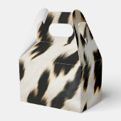 Zwart Wit Goud Cowgirl Koeienhuid Bedankdoosjes (Achterkant)