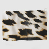 Zwart Wit Goud Cowgirl Koeienhuid Golfhanddoek (Horizontaal)