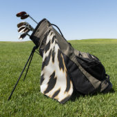 Zwart Wit Goud Cowgirl Koeienhuid Golfhanddoek (Groen)