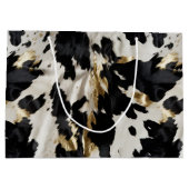 Zwart Wit Goud Cowgirl Koeienhuid Groot Cadeauzakje (Achterkant)