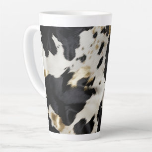Zwart Wit Goud Cowgirl Koeienhuid Latte Mok
