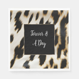 Zwart Wit Goud Cowgirl Koeienhuid Servet