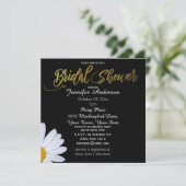 Zwart Wit Goud Daisy Theme Vrijgezellenfeest Kaart (Staand voorkant)