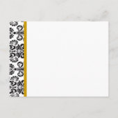 Zwart Wit Goud Damask Save Date Briefkaart (Achterkant)
