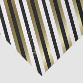 Zwart, wit, goud diagonaal streep tissuepapier (Detail)