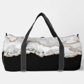 Zwart-wit Goud Faux Glitter Agaat Groot Plunjezak (Voorkant)