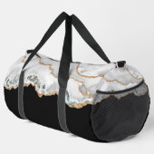 Zwart-wit Goud Faux Glitter Agaat Groot Plunjezak (Rechterhoek)