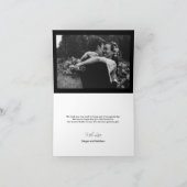 Zwart Wit Goud Folie TROUW Dank Je Foto Bedankkaart (Binnen)