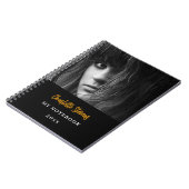 Zwart wit goud foto notitieboek (Linkerzijde)