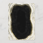 Zwart Wit & Goud Geode Agaat Marmer Diner Menu (Achterkant)