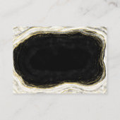 Zwart Wit & Goud Geode Agaat Trouwschema Informatiekaartje (Achterkant)
