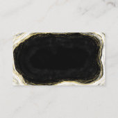 Zwart Wit & Goud Geode Douche Gift Registry Informatiekaartje (Achterkant)