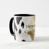 Zwart Wit Goud Glam Koeienhuid Zuidwest Mok (Voorkant links)