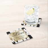 Zwart Wit Goud Glam Koeienhuid Zuidwest Wedding Kartonnen Onderzetters (Insitu)