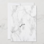 Zwart wit goud glitter marmeren bloemen Trouwen Kaart (Achterkant)