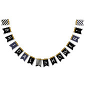 Zwart Wit Goud Glitter Vrijgezellenfeest Party Dec Vlaggetjes (Alle)