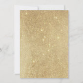 Zwart wit goud glitters marmer Verjaardagsfeestje Kaart (Achterkant)