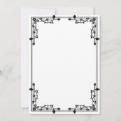 Zwart & Wit Goud Grens Islamitische Moslim Bruilof Kaart (Achterkant)