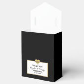 Zwart Wit Goud Hart Party Favor Bruiloft Bedankdoosjes (Geopend)