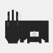 Zwart Wit Goud Hart Party Favor Bruiloft Bedankdoosjes (Uitgevouwen)