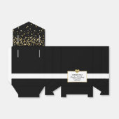 Zwart Wit Goud Hart Party Favor Bruiloft Bedankdoosjes (Uitgevouwen)