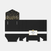 Zwart Wit Goud Hart Party Favor Verjaardag Bedankdoosjes (Uitgevouwen)