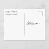 zwart wit goud kam monogram Folie Save The Date Aankondigingskaart (Achterkant)
