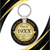 Zwart, wit, goud, klasse reünie souvenir ideeën, sleutelhanger