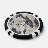 Zwart Wit Goud Koe Dierenprint Sparkle Poker Chips (Enkel)