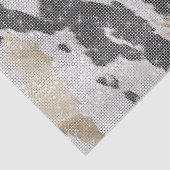 Zwart Wit Goud Koe Dierenprint Sparkle Verjaardag Tissuepapier (Detail)