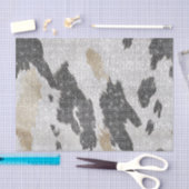 Zwart Wit Goud Koe Dierenprint Sparkle Verjaardag Tissuepapier (Craft)