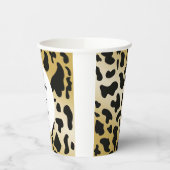 Zwart Wit Goud Koe Spots & Hoefijzer Verjaardag Papieren Bekers (Links)