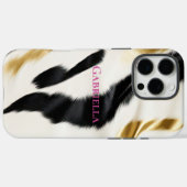 Zwart Wit Goud Koeienhuid Case-Mate iPhone Case (Achterkant (horizontaal))