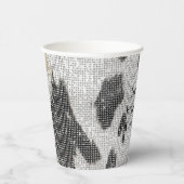 Zwart Wit Goud Koeienhuid Cowgirl Sparkle Verjaard Papieren Bekers (Rechts)