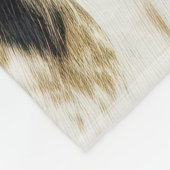 Zwart Wit Goud Koeienhuid Fleece Deken (Hoek)