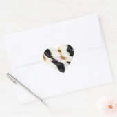 Zwart Wit Goud Koeienhuid Hart Sticker (Envelop)
