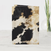 Zwart Wit Goud Koeienhuid Kaart (Achterkant)