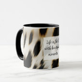 Zwart Wit Goud Koeienhuid Mok (Voorkant links)