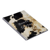 Zwart Wit Goud Koeienhuid Notitieboek (Rechterzijde)