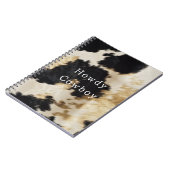 Zwart Wit Goud Koeienhuid Notitieboek (Linkerzijde)