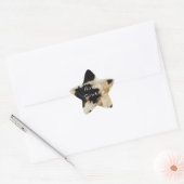 Zwart Wit Goud Koeienhuid Ster Sticker (Envelop)