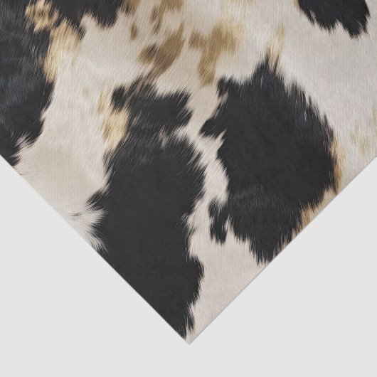 Zwart Wit Goud Koeienhuid Tissuepapier (Detail)