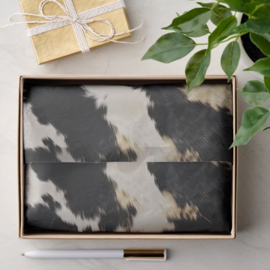 Zwart Wit Goud Koeienhuid Tissuepapier (Geschenk)
