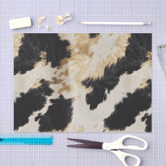Zwart Wit Goud Koeienhuid Tissuepapier (Craft)