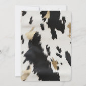 Zwart Wit Goud Koeienhuid Westerne Verjaardag Kaart (Achterkant)