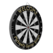 Zwart Wit Goud Man Cave Pub Game Nachtkamer Dartbord (Voorkant Links)