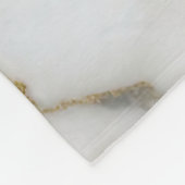 Zwart Wit Goud Marmer Luxe Fleece Deken (Hoek)